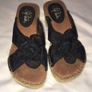 Women’s Sandal, Life Stride, size 6M, Wedge, Black